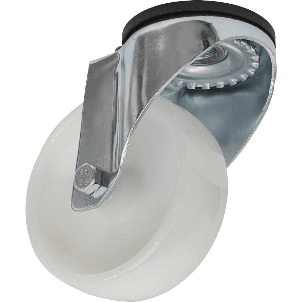 Image of Sealey Bolt Hole Swivel Castor White 100mm