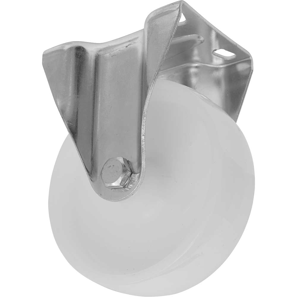 Image of Sealey Heavy Duty Nylon Fixed Plate Castor Wheel