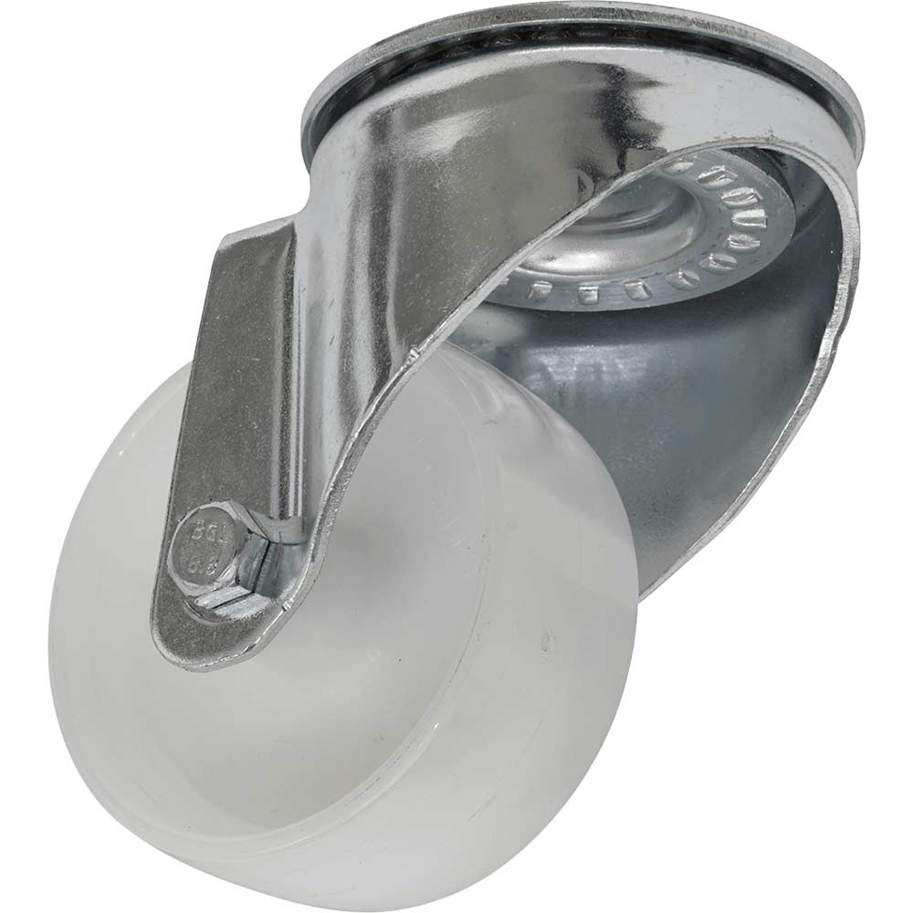 Sealey Bolt Hole Swivel Castor White 80mm in UK Specification