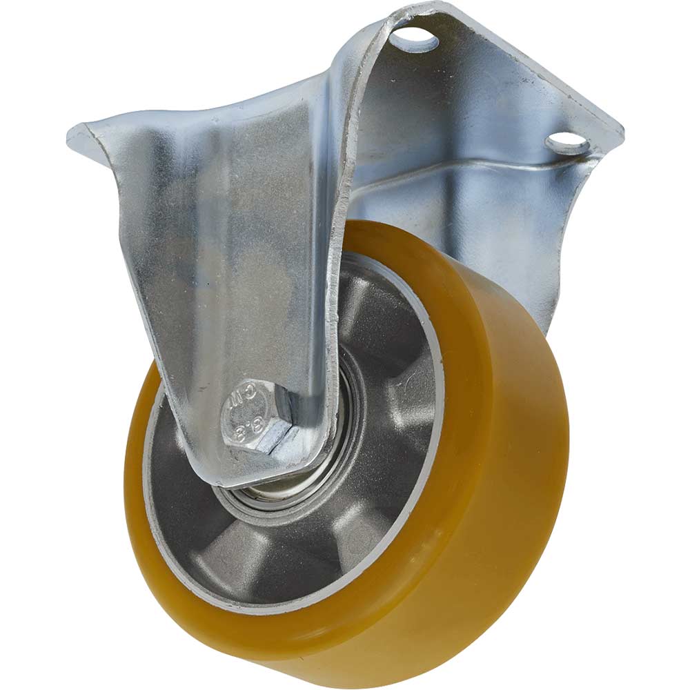 Sealey Fixed Plate Castor Polyurethane 125mm in UK Specification