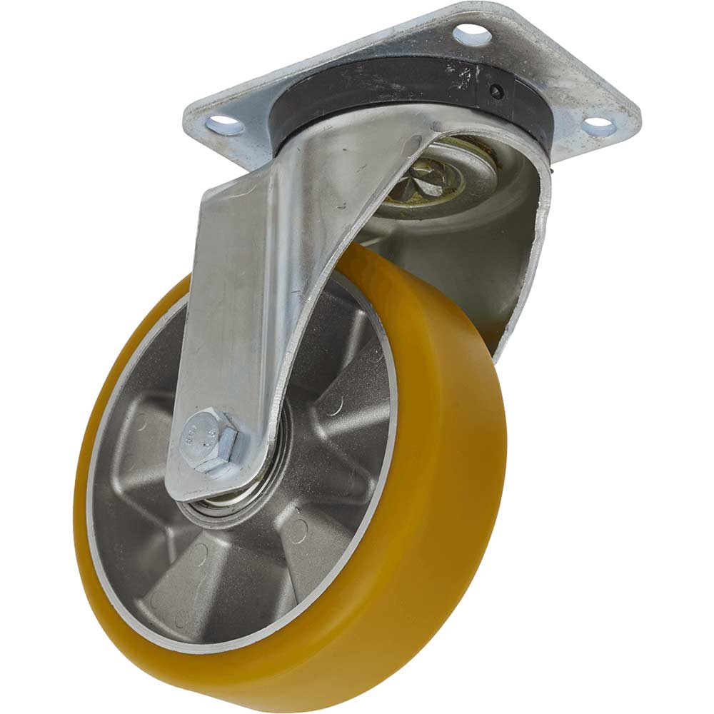 Sealey Swivel Plate Castor Polyurethane 160mm in UK Specification