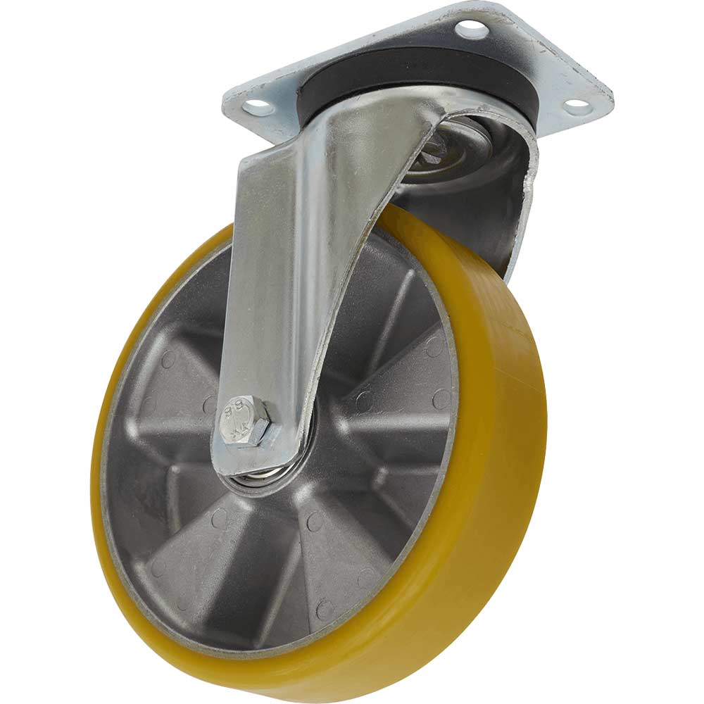 Sealey Swivel Plate Castor Polyurethane 200mm in UK Specification
