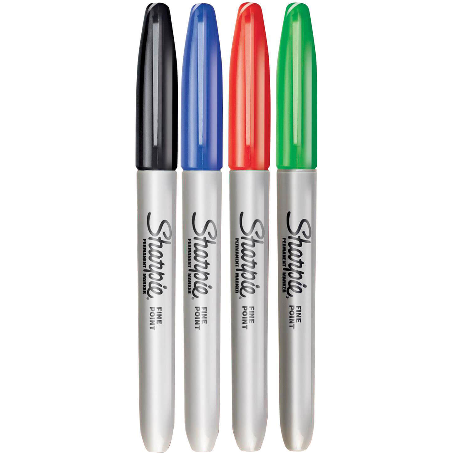 Image of Sharpie Fine Tip Permanent Marker Pen Assorted Pack of 4