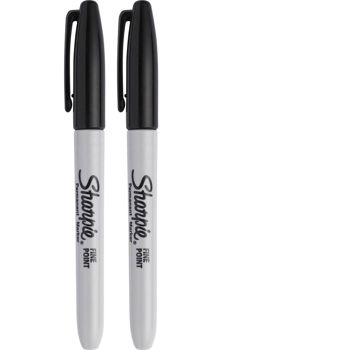 Image of Sharpie Fine Tip Permanent Marker Pen Black Pack of 2