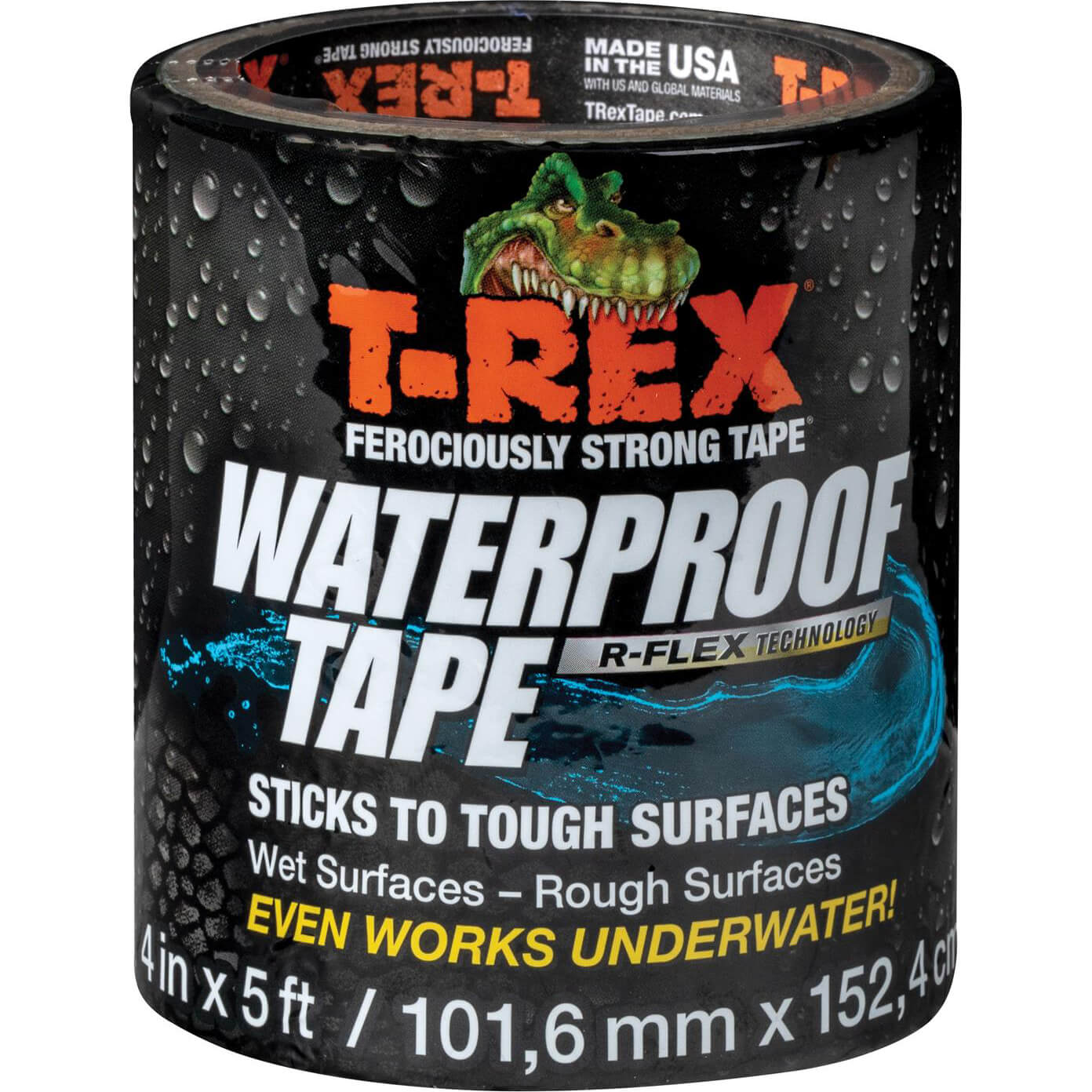 Image of Waterproof T Rex Tape Black 100mm 1.5m