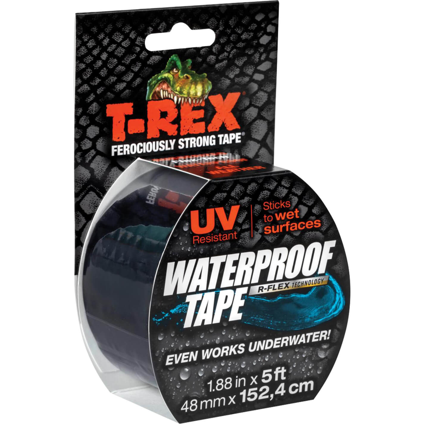 Image of Waterproof T Rex Tape Black 50mm 1.5m