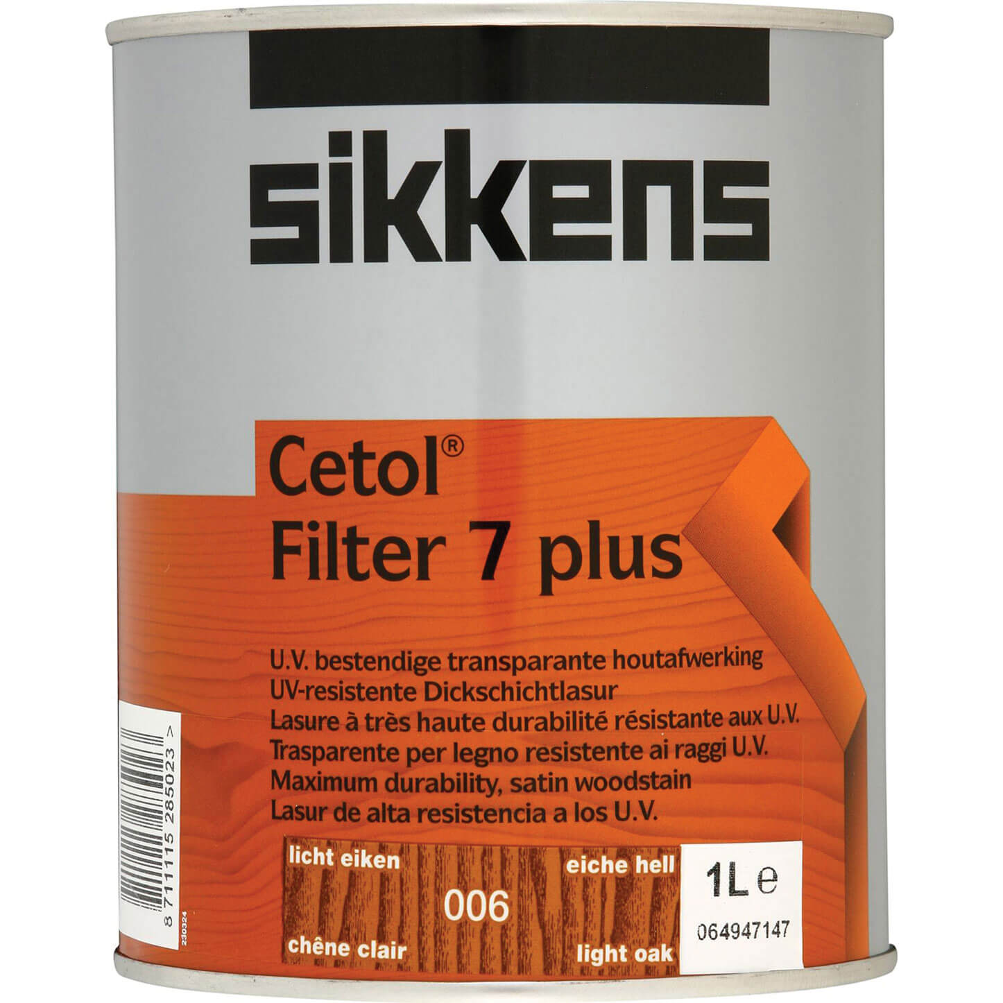 Image of Sikkens Cetol Filter 7 Plus Translucent Woodstain Light Oak 1l