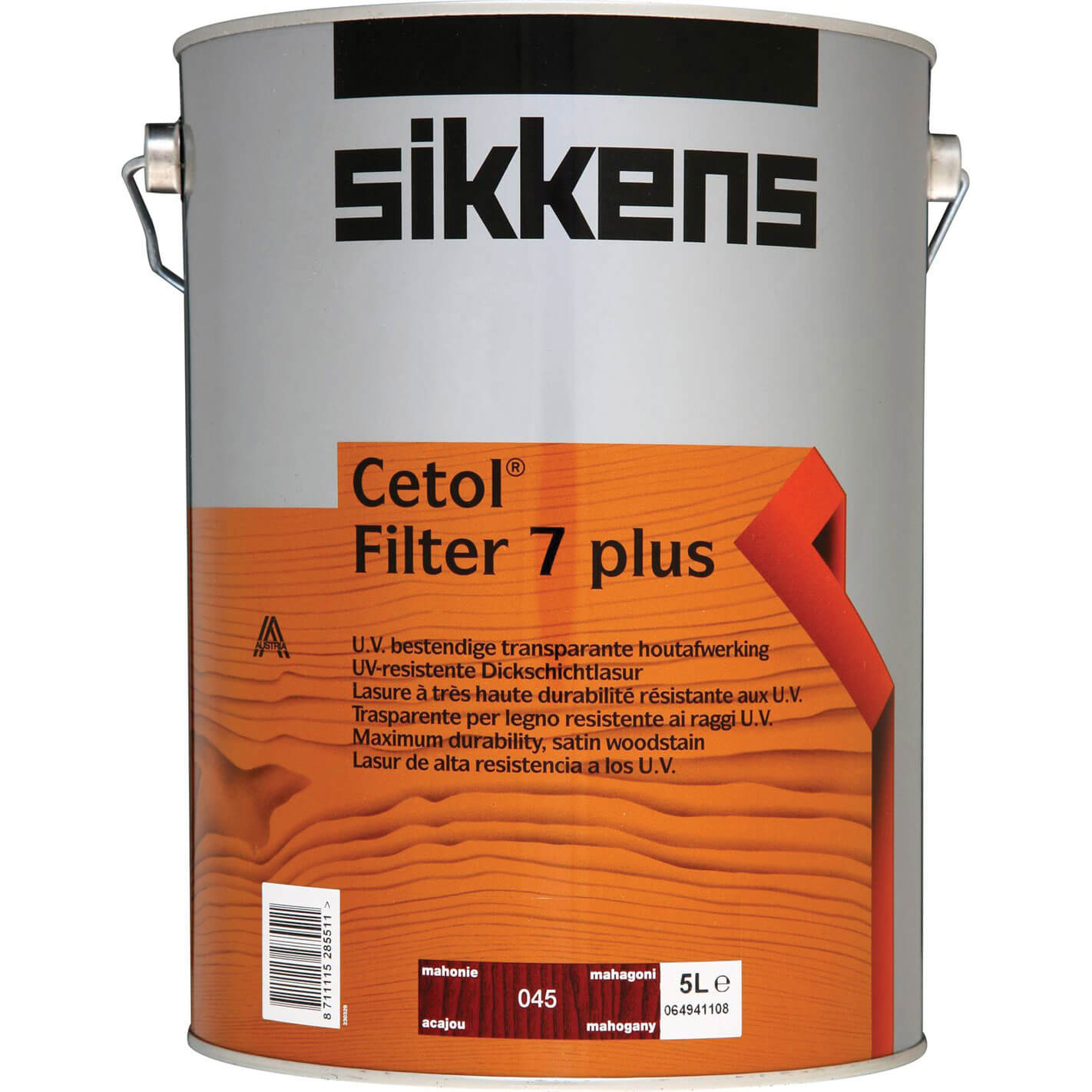 Image of Sikkens Cetol Filter 7 Plus Translucent Woodstain Mahogany 5l