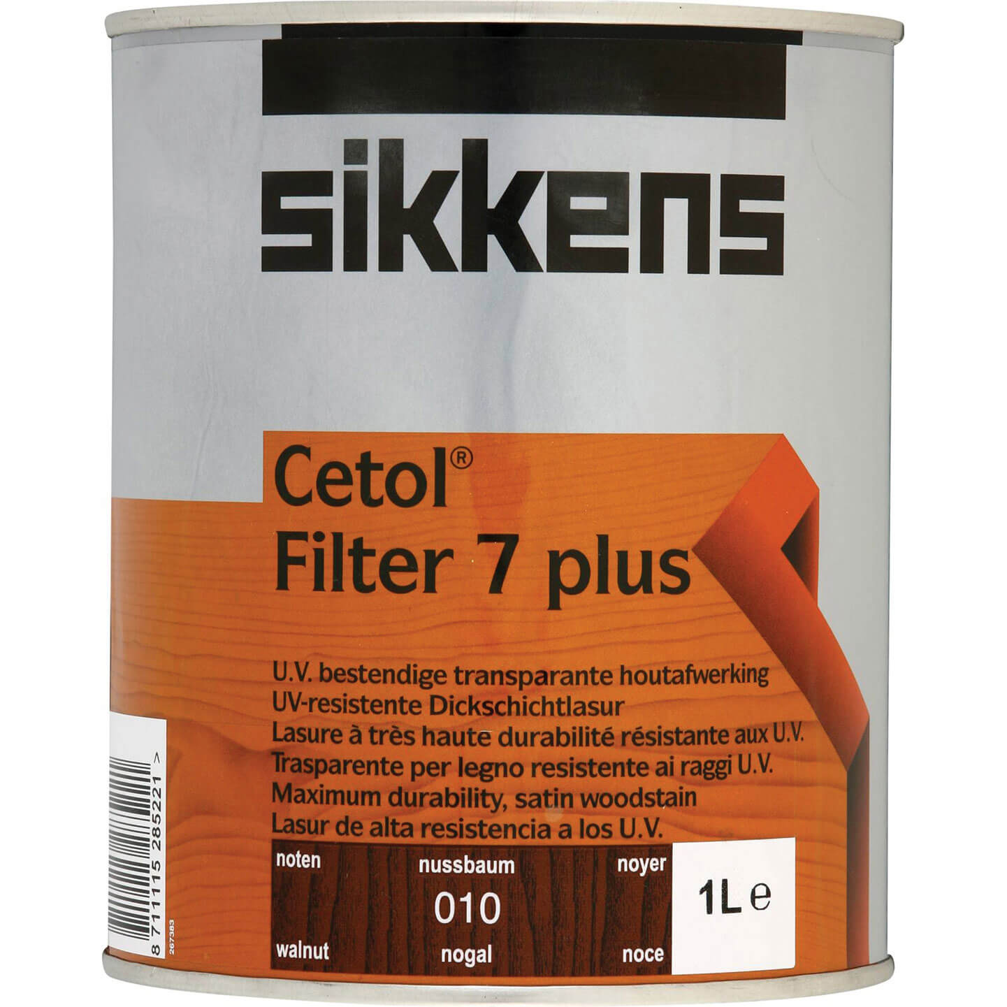 Image of Sikkens Cetol Filter 7 Plus Translucent Woodstain Walnut 1l