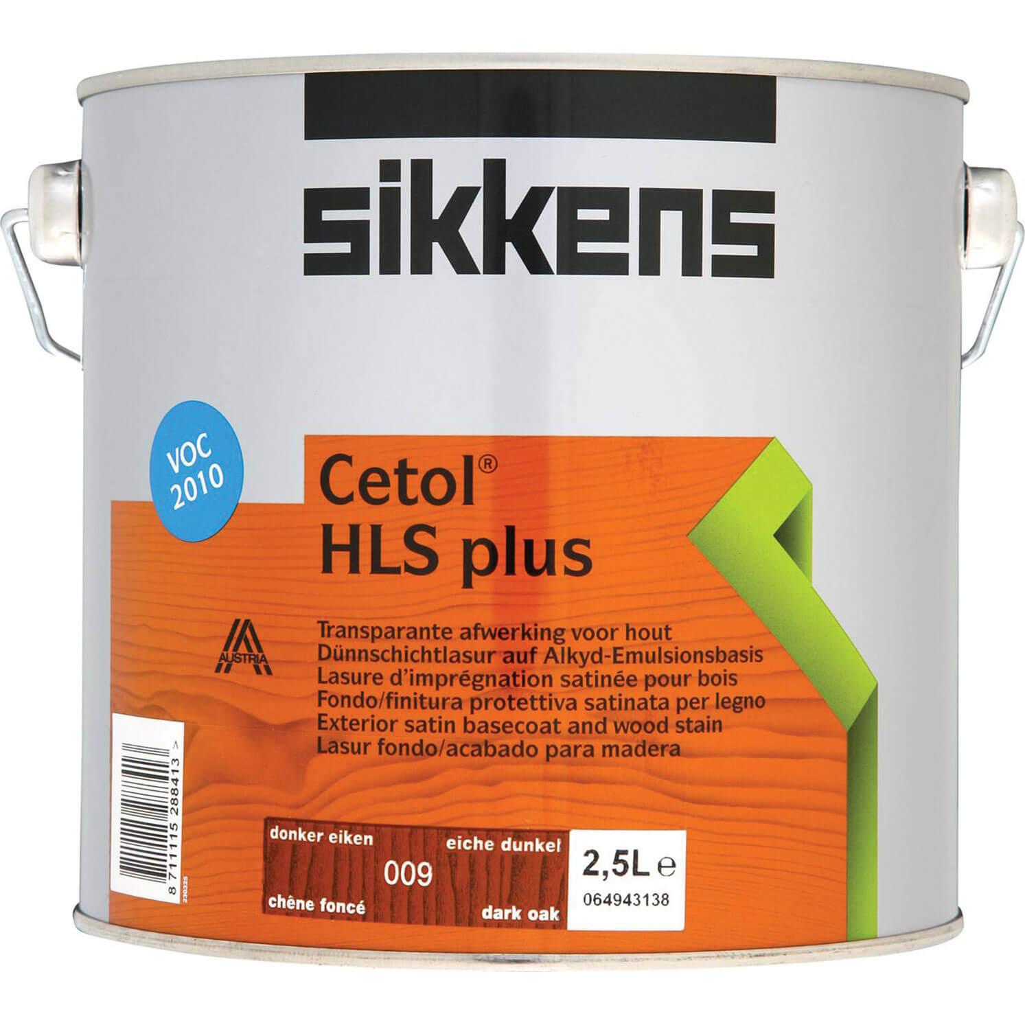 Image of Sikkens Cetol HLS Plus Translucent Woodstain Dark Oak 2.5l