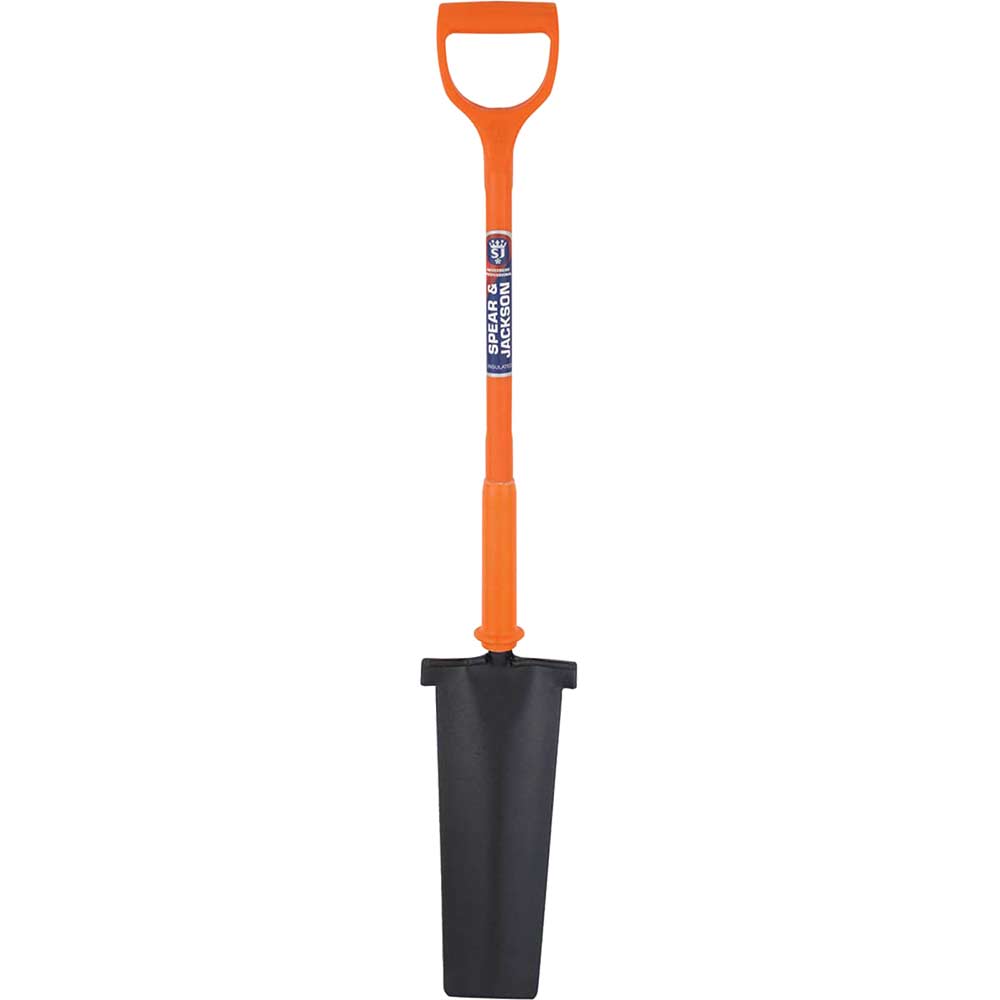 Image of Spear and Jackson Neverbend Insulated Treaded Newcastle Drainer Treaded Contractors Shovel