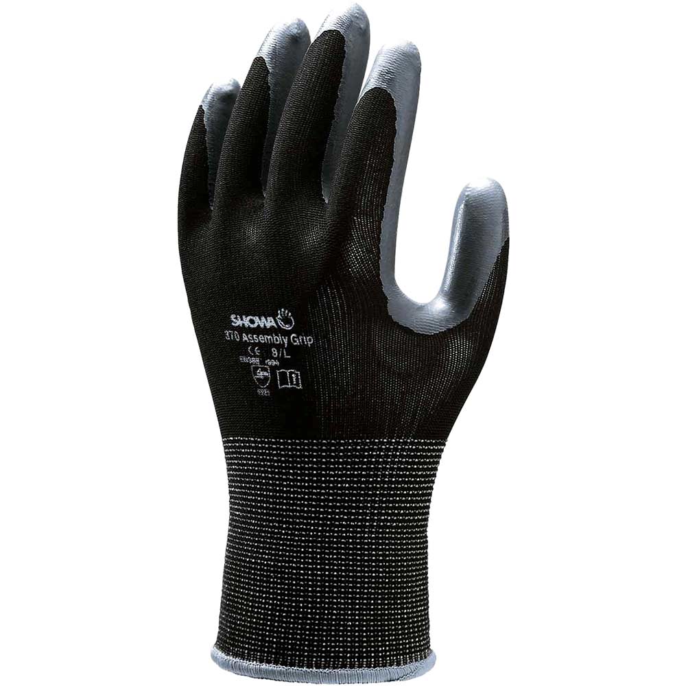 Kew Gardens Multi Purpose Nitrile Coated Gardening Gloves Black L