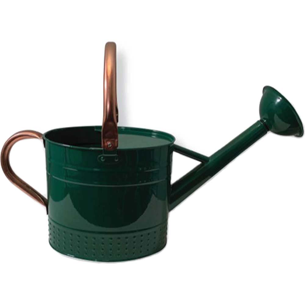 Image of Kew Gardens Metal Watering Can Racing Green 4.5l