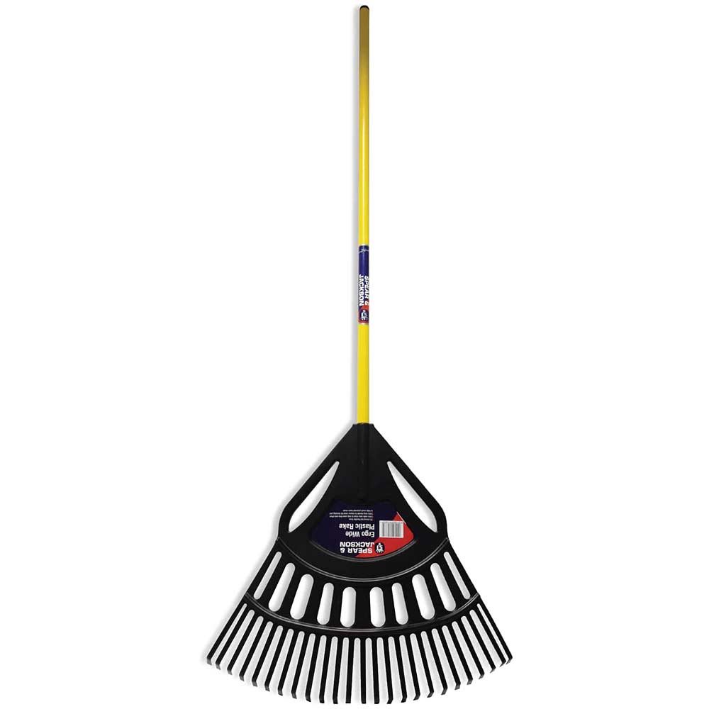 Image of Spear and Jackson Ergowide Plastic Leaf Rake