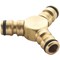 Spear and Jackson Three Way Brass Male Hose Connector 