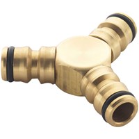 Spear and Jackson Three Way Brass Male Hose Connector