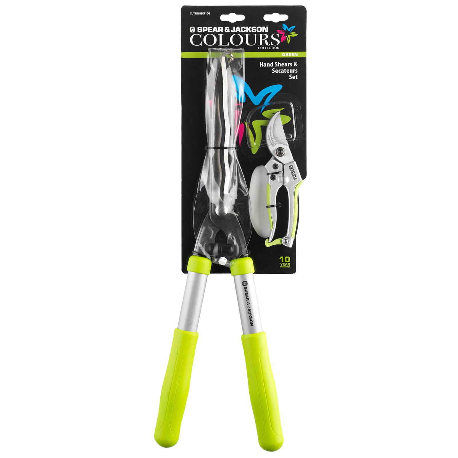 Image of Spear and Jackson Colours Green Secateurs and Hedge Shears Set