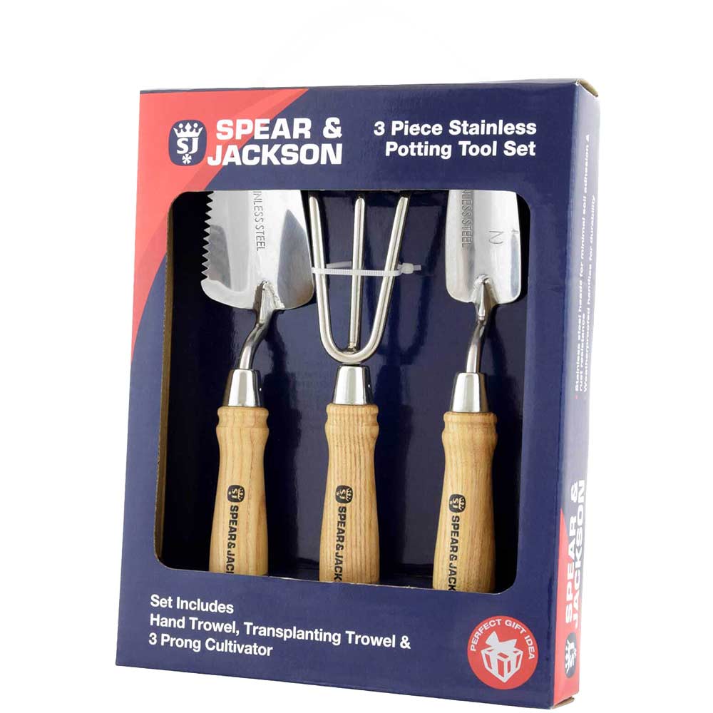 Image of Spear and Jackson 3 Piece Stainless Steel Mini Potting Tool Set