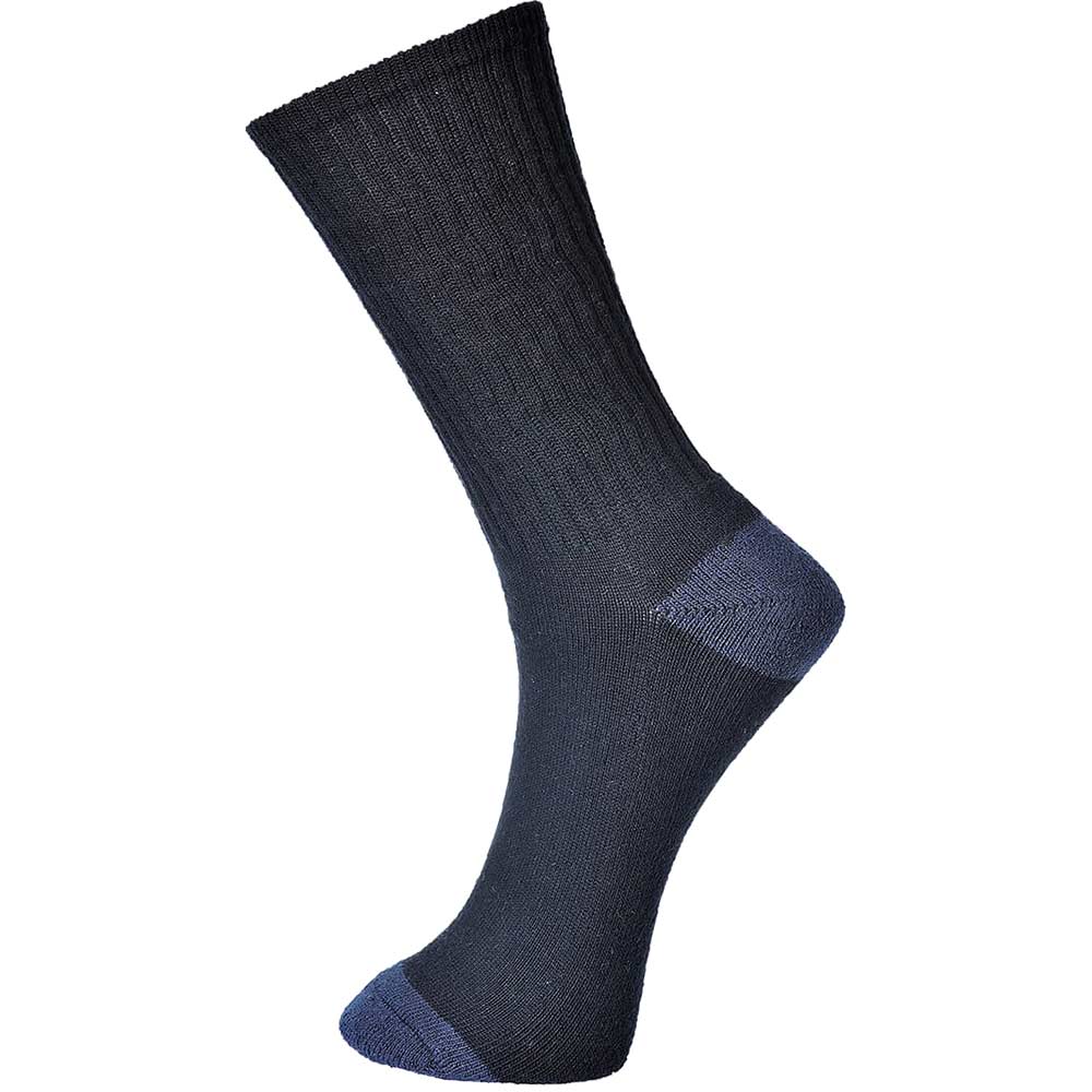 Portwest Classic Cotton Socks Black 6 - 9 Pack of 1