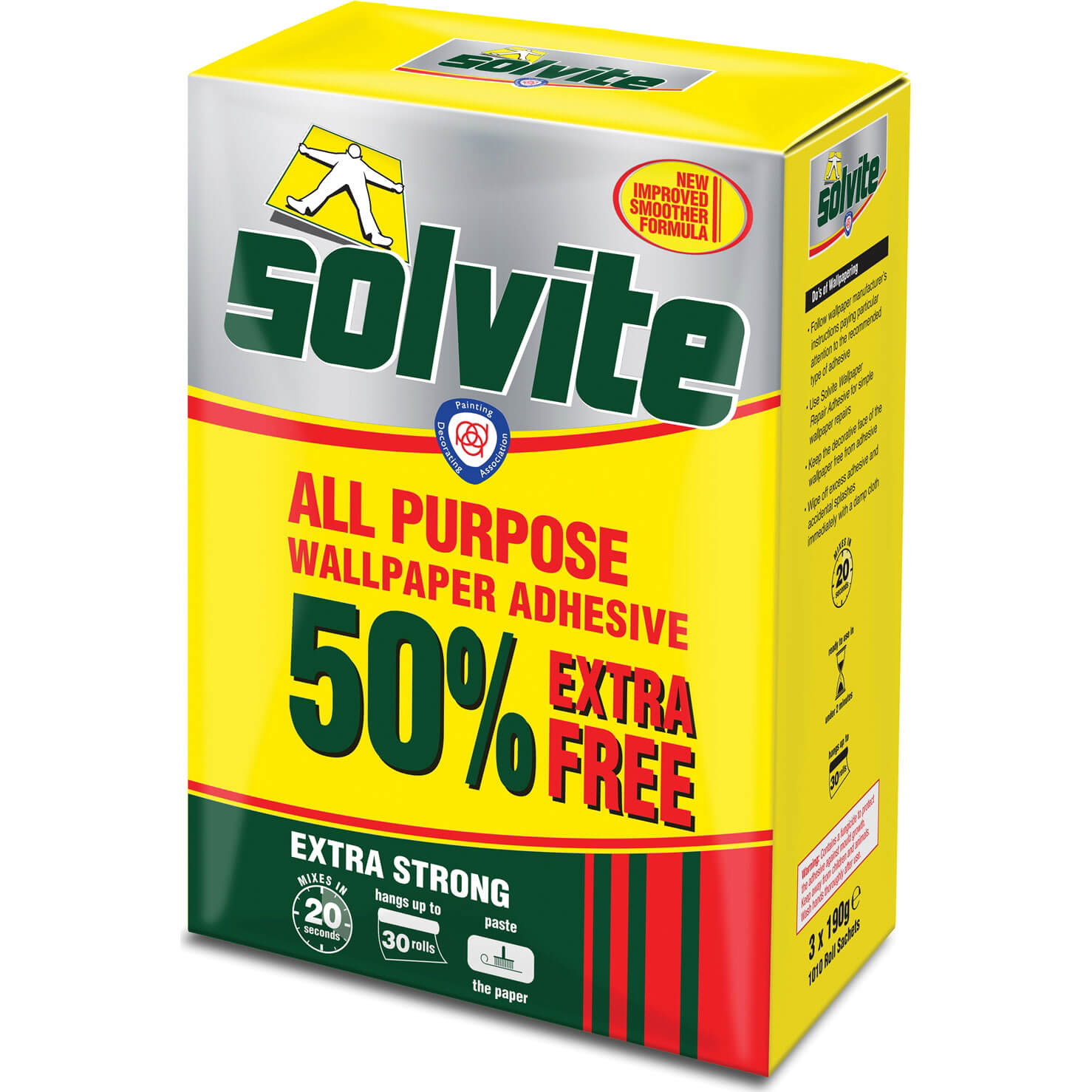 Image of Solvite All Purpose Wallpaper Adhesive Paste 650g