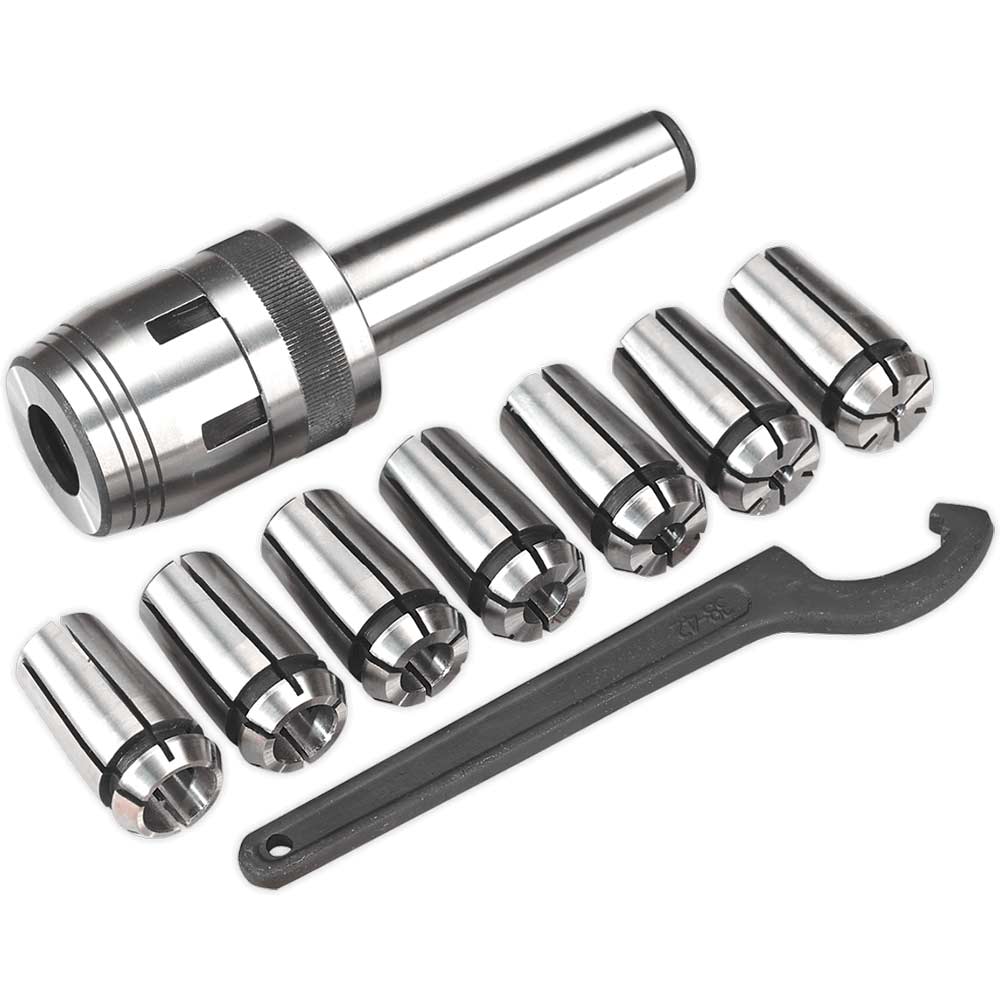 Image of Sealey MT3-M12 Chuck Set for SM2502 Mini Mill