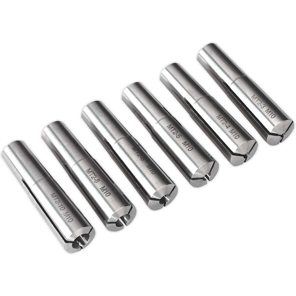 Image of Sealey 6 Piece MT2-M10 Collet Set for SM2503 Mini Lathe