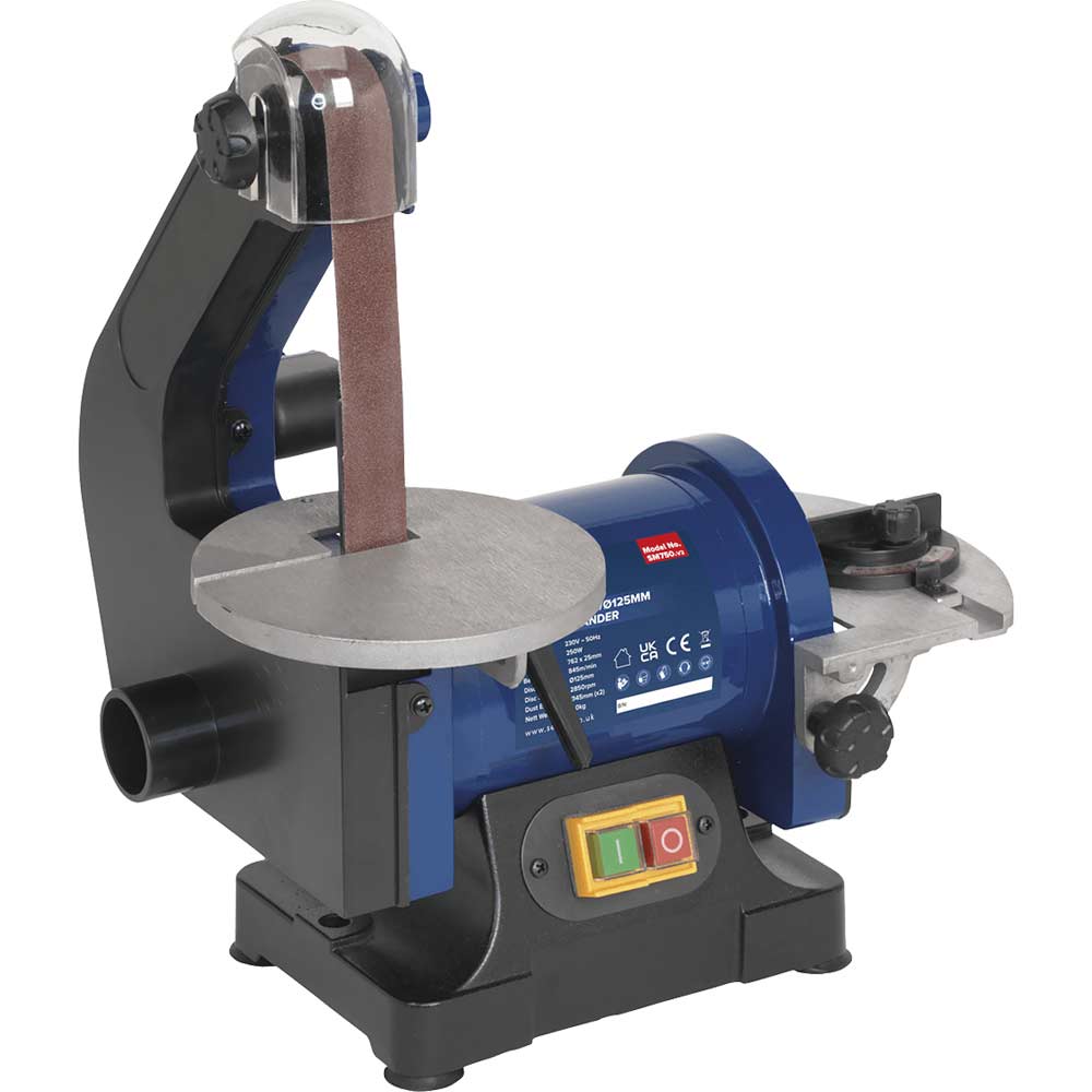 Sealey SM750 125mm Bench Belt and Wheel Sander 240v