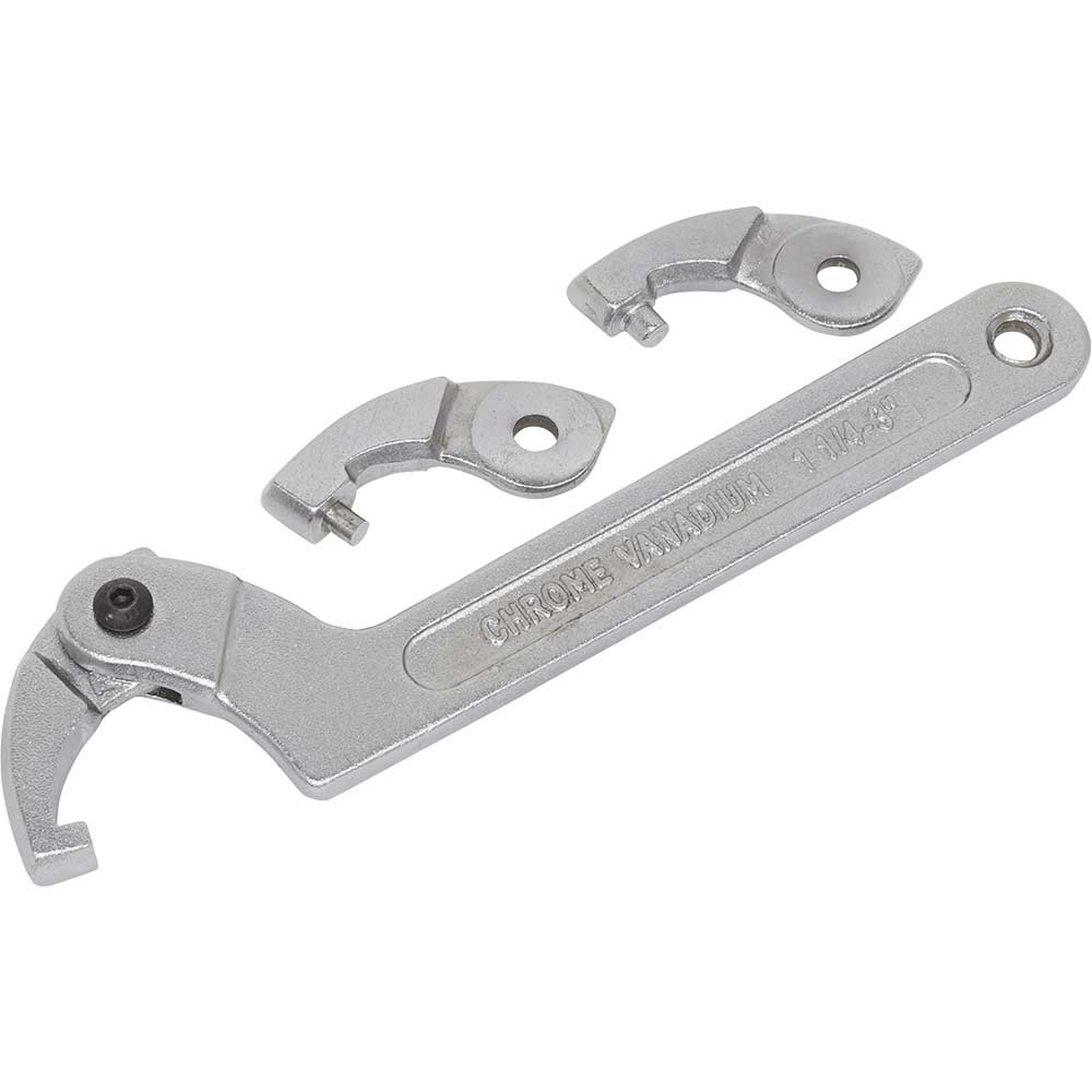 Sealey 4 Piece Adjustable Hook and Pin Wrench Set