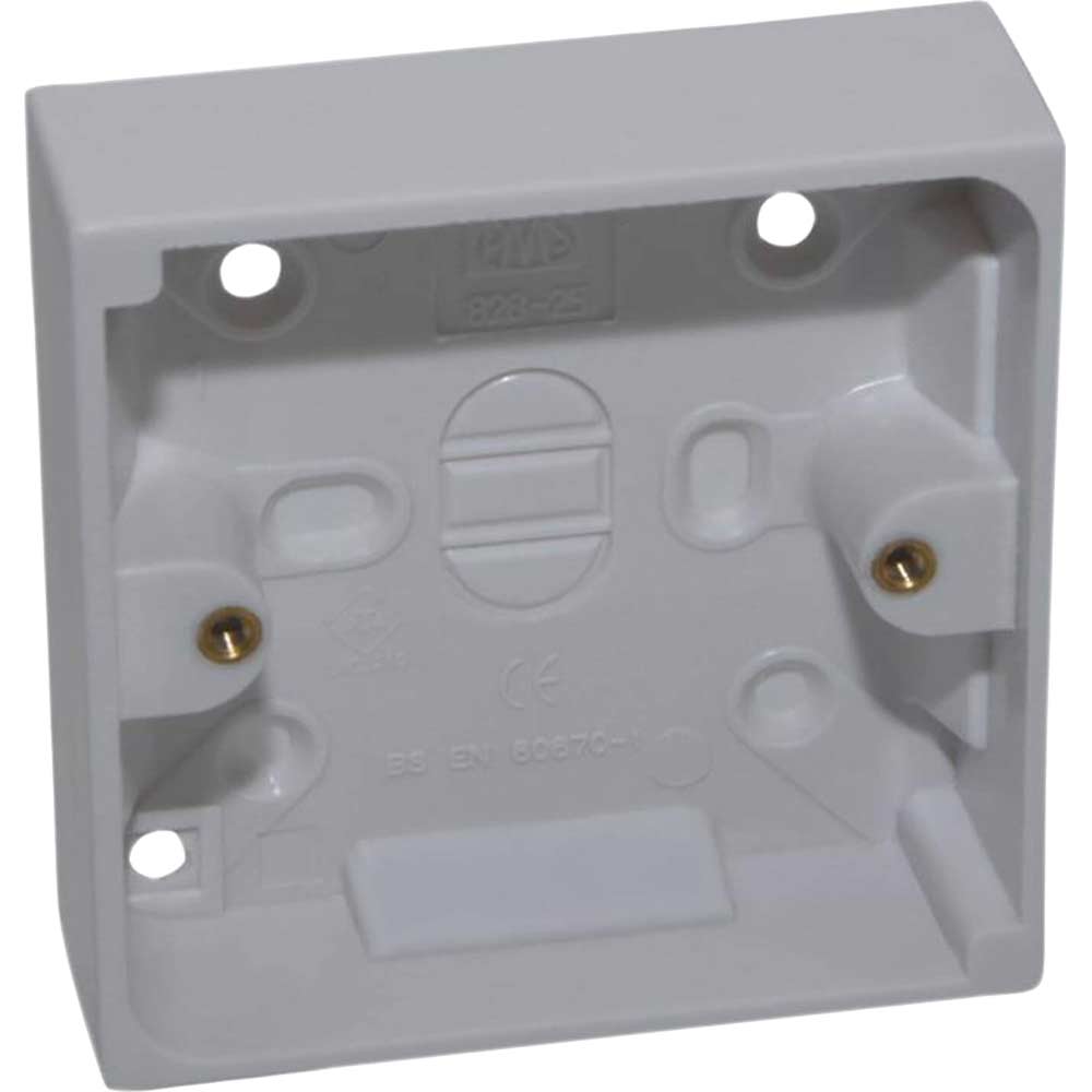 SMJ Single Pattress Back Box 19mm Pack of 1