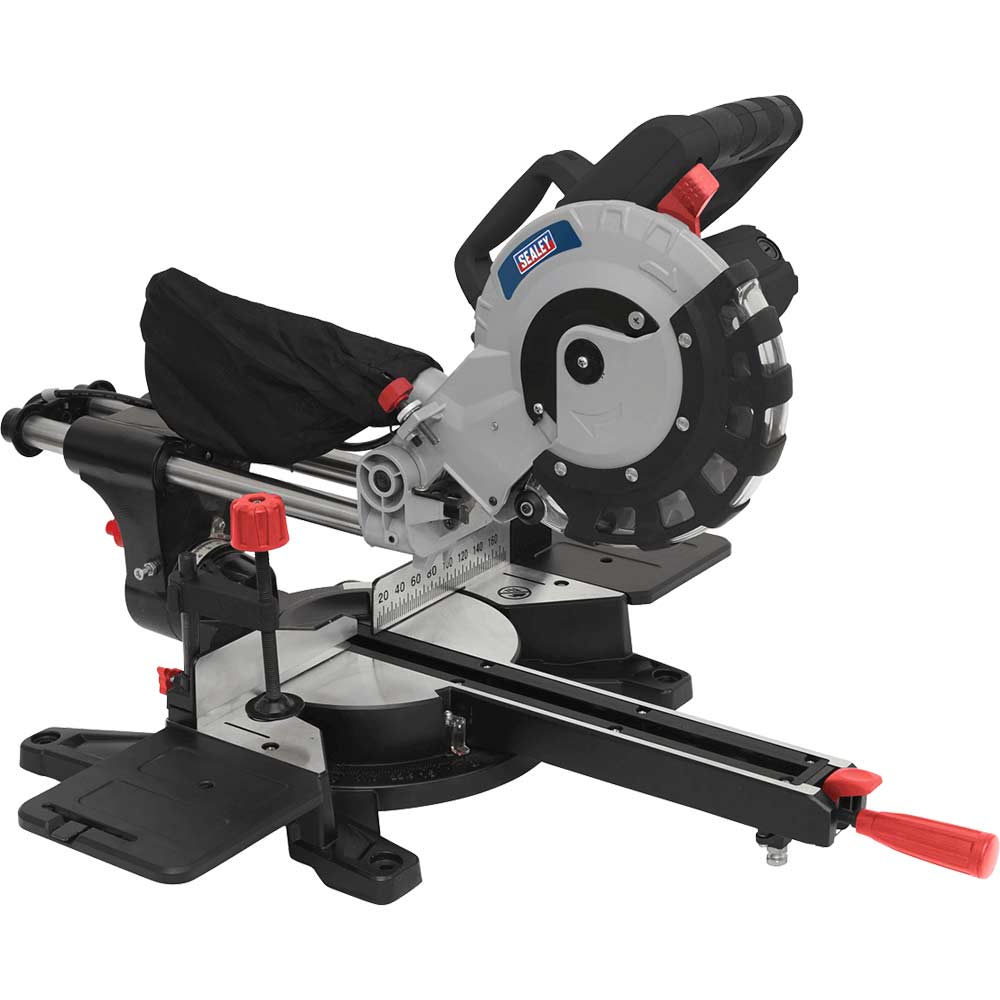 Sealey SMS216 Double Sliding Compound Mitre Saw 216mm 240v