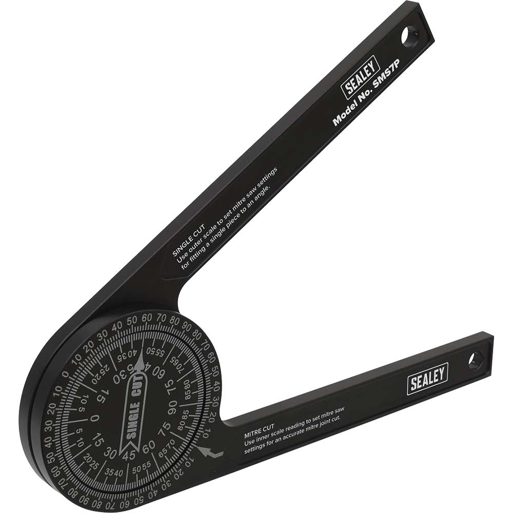 Sealey Aluminium Mitre Saw Protractor 185mm
