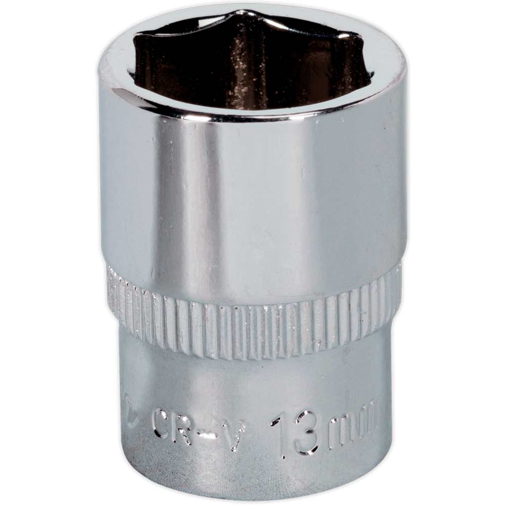 Sealey 1/4" Drive Hexagon WallDrive Socket Metric 1/4" 13mm