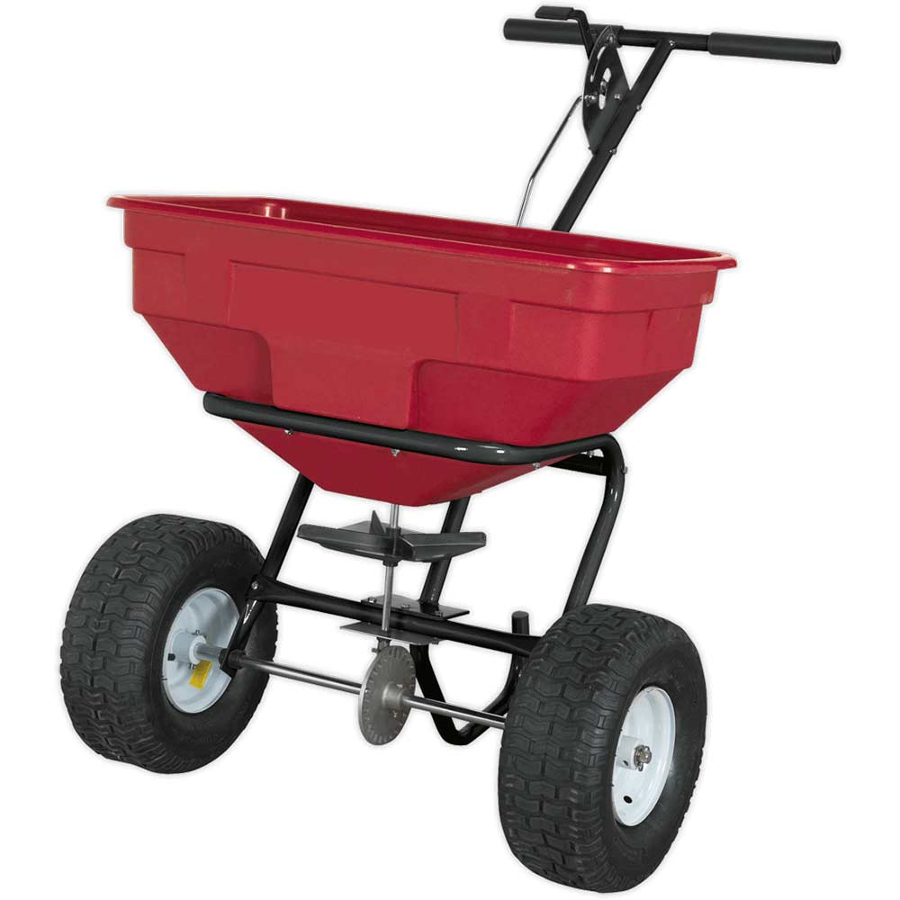 Sealey Push Feed, Grass and Salt Broadcast Spreader 57Kg