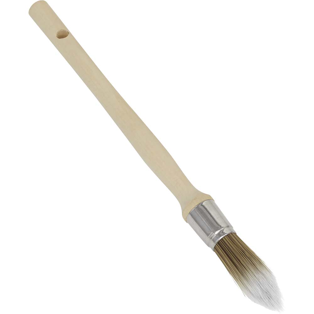 Sealey Wooden Handle Round Sash Synthetic Paint Brush 15mm