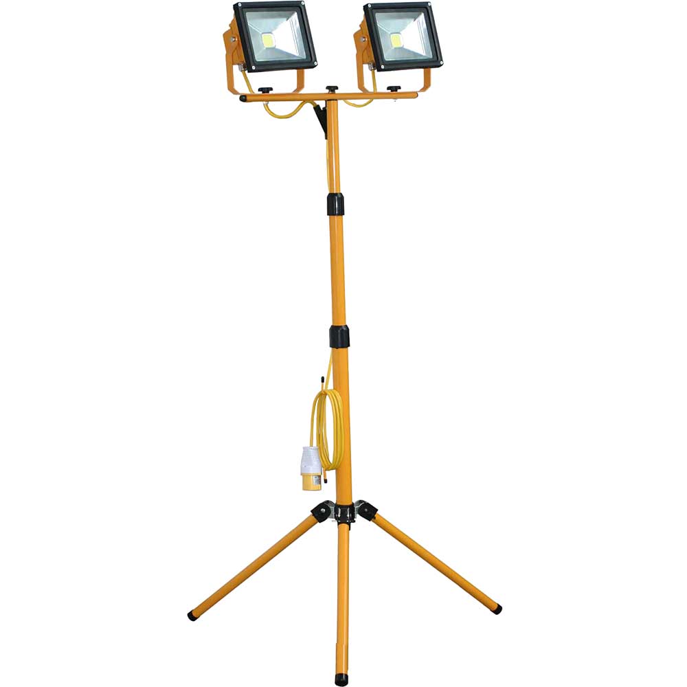 Image of Sirius LED Twin Tripod Floodlight 110v