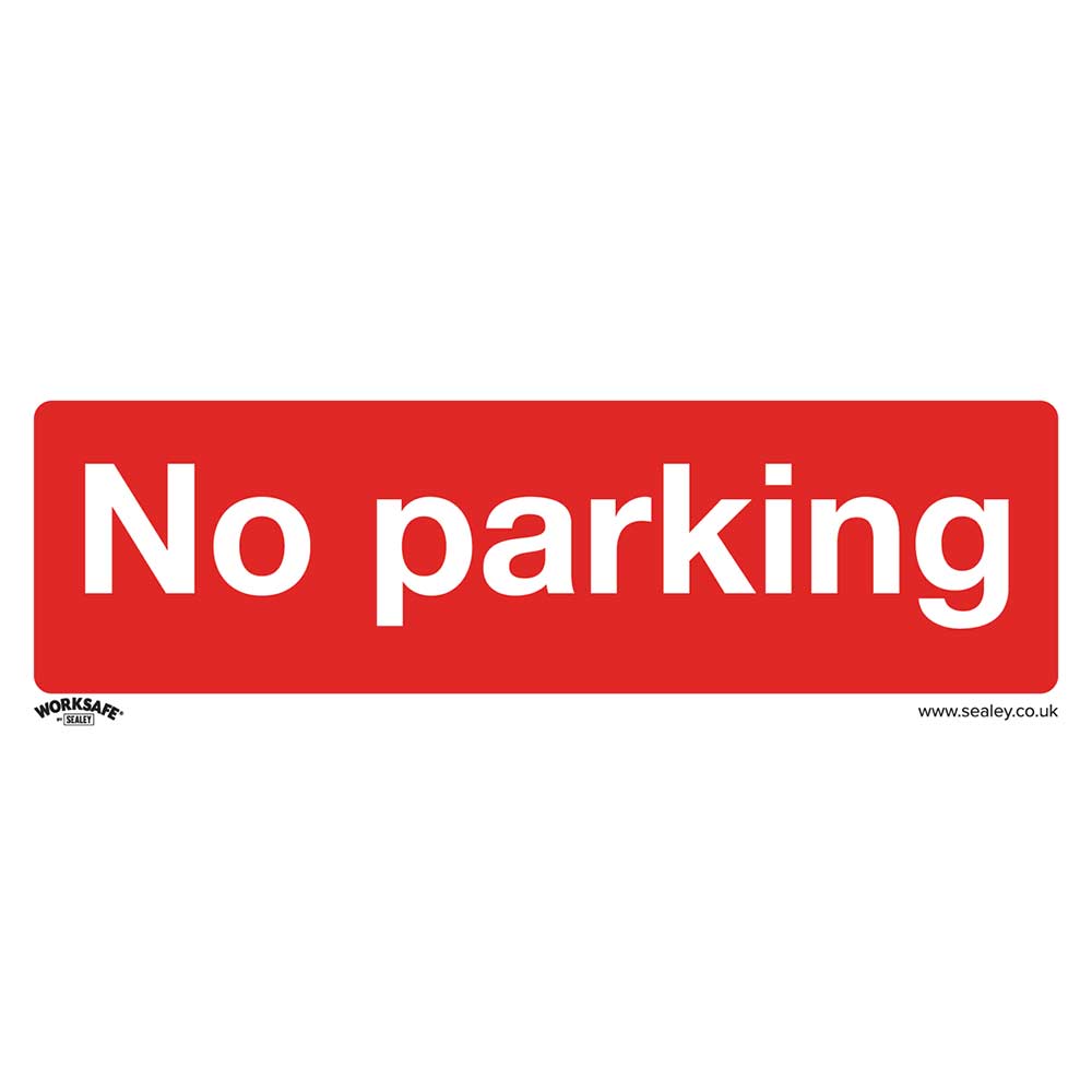 Image of Sealey Rigid Plastic No Parking Sign Pack of 10