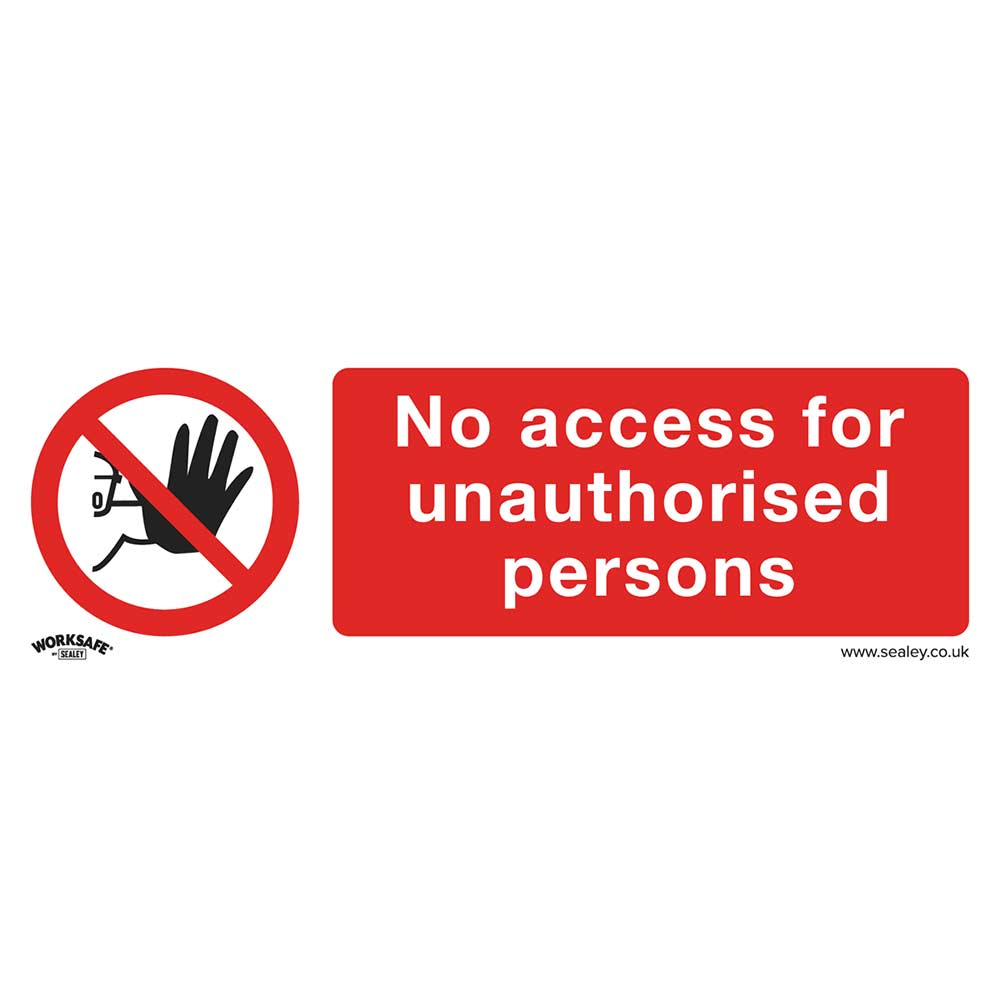 Image of Sealey Rigid Plastic No Access Sign Pack of 10
