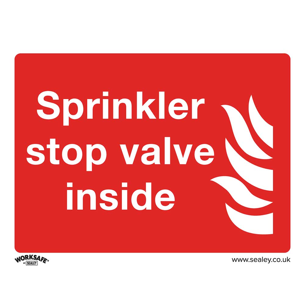 Image of Sealey Rigid Plastic Sprinkler Stop Valve Sign Pack of 10