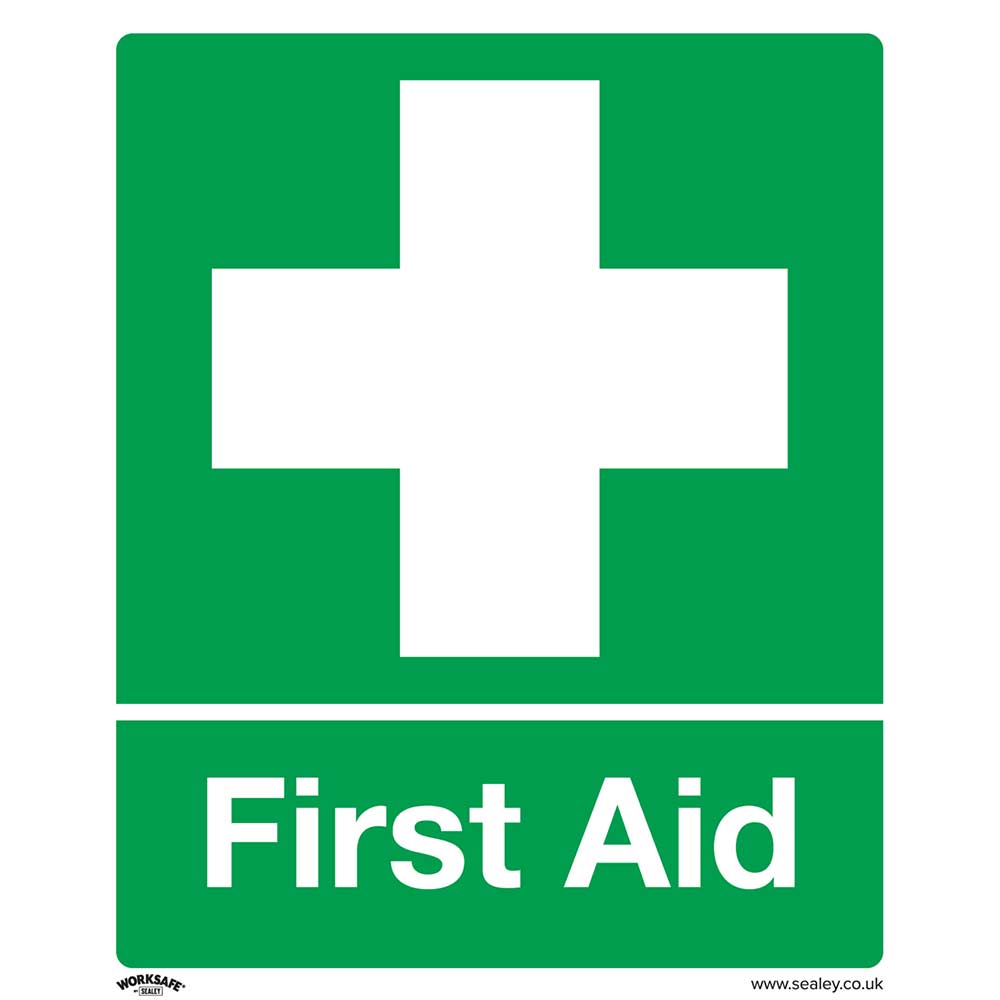 Image of Sealey Rigid Plastic First Aid Sign