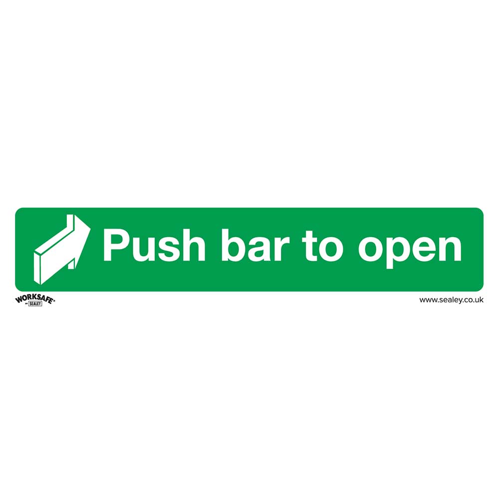 Image of Sealey Rigid Plastic Push Bar To Open Sign