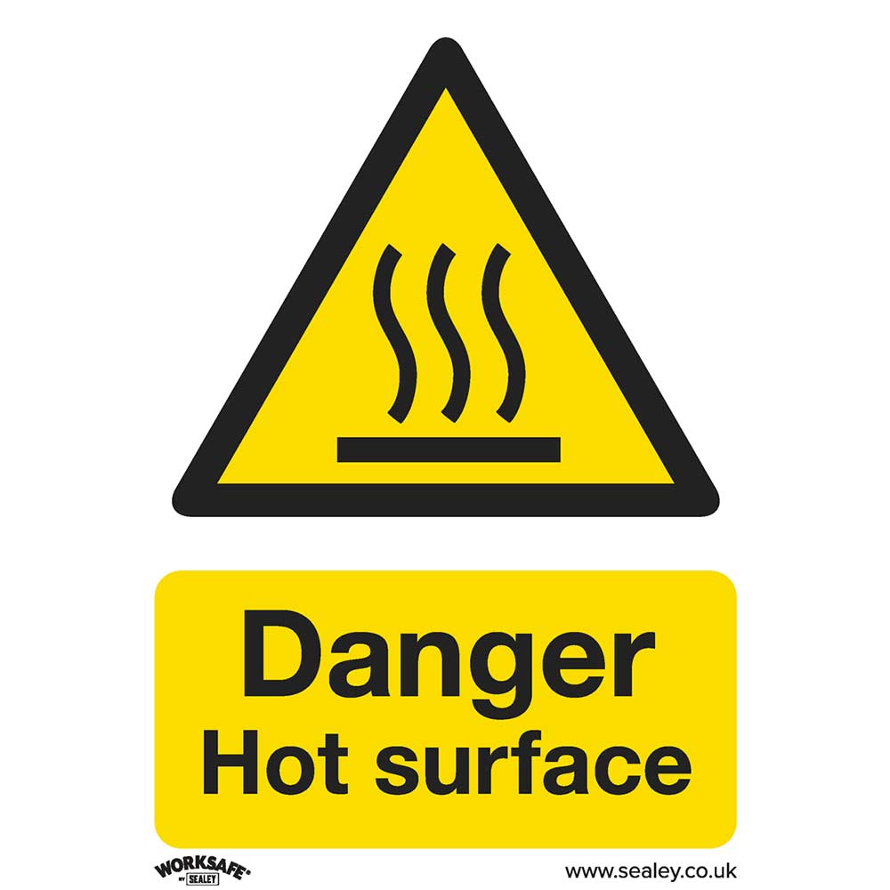 Image of Sealey Rigid Plastic Danger Hot Surface Sign Pack of 10