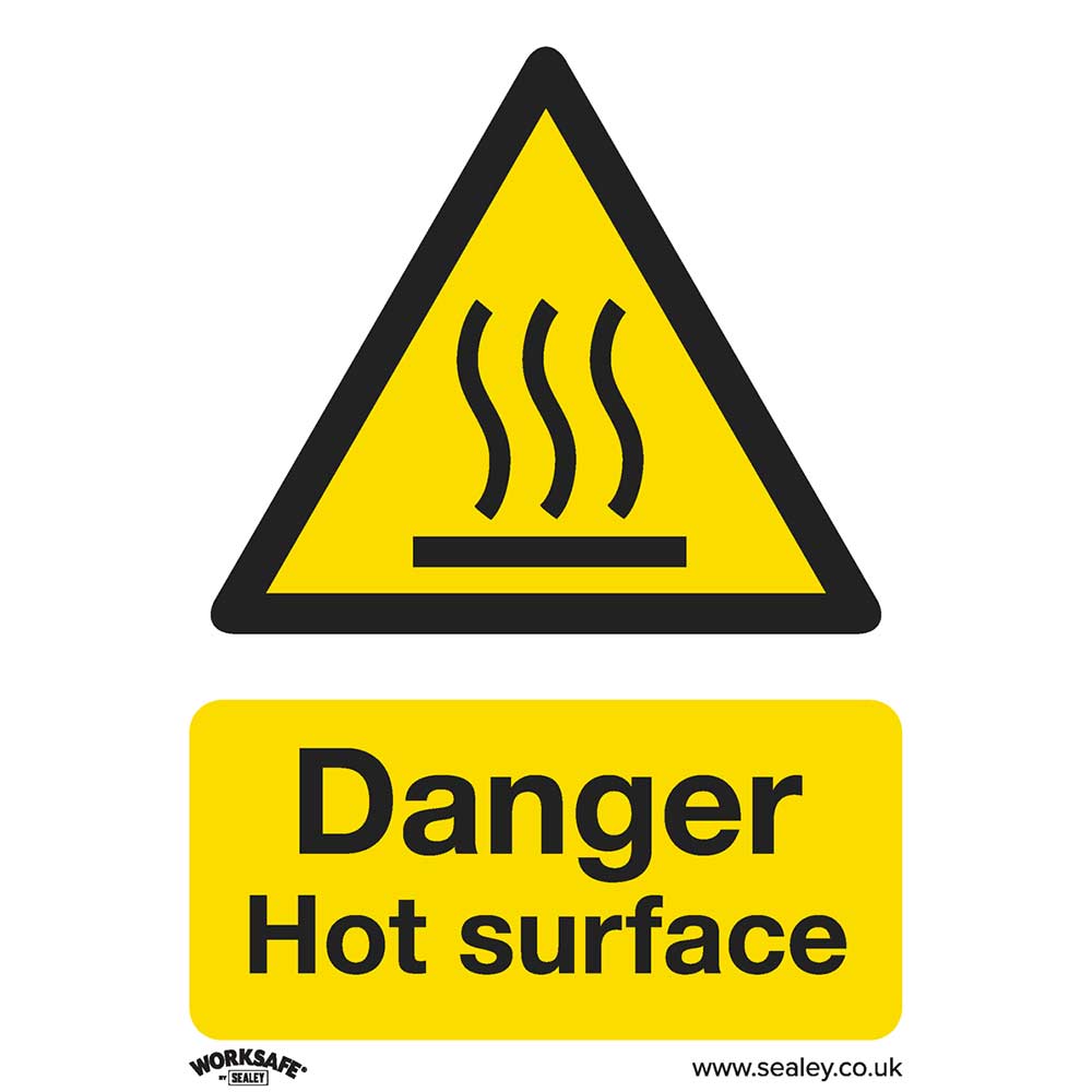 Image of Sealey Rigid Plastic Danger Hot Surface Sign