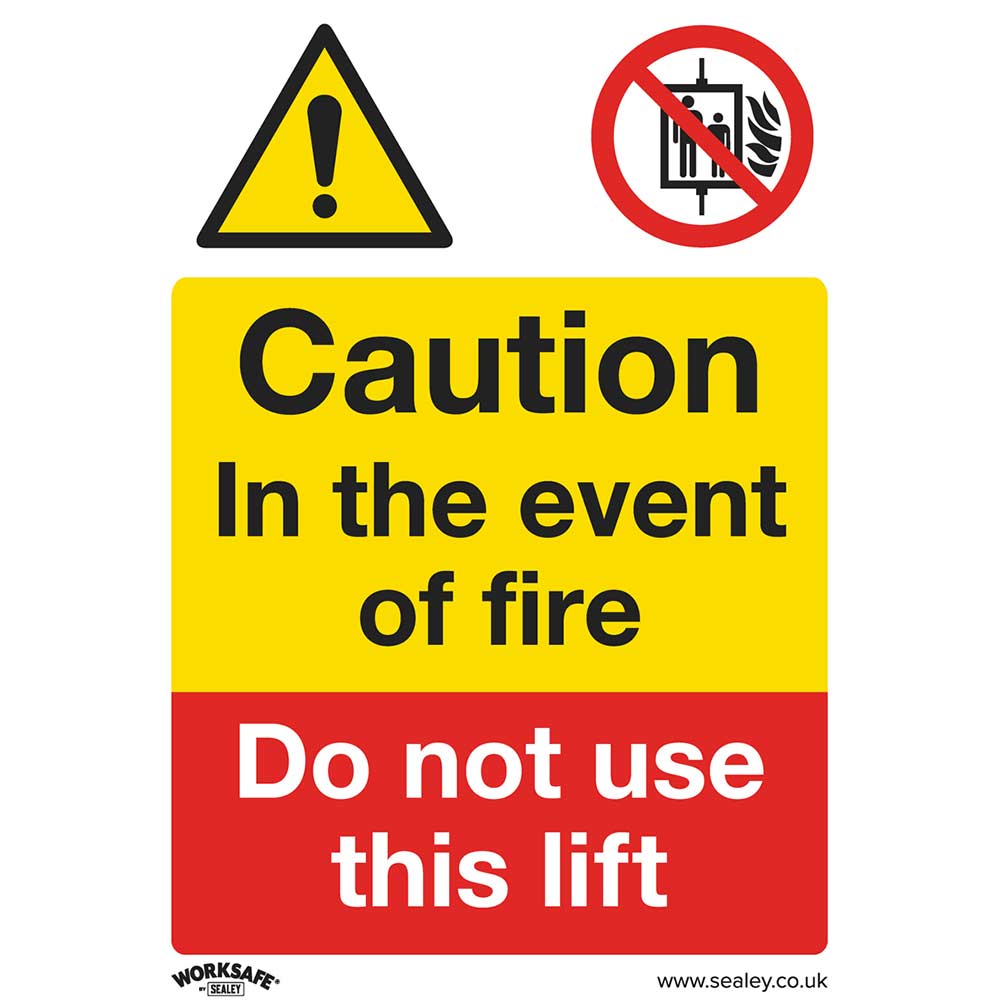 Image of Sealey Self Adhesive Vinyl Caution Do Not Use Lift Sign Pack of 10 150mm 200mm Standard