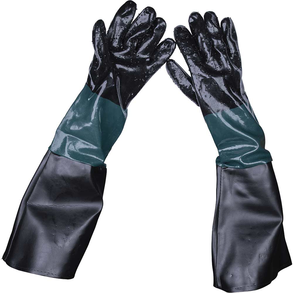 Sealey SSP41 Sand Blasting Gauntlets Long Cuff Gloves L