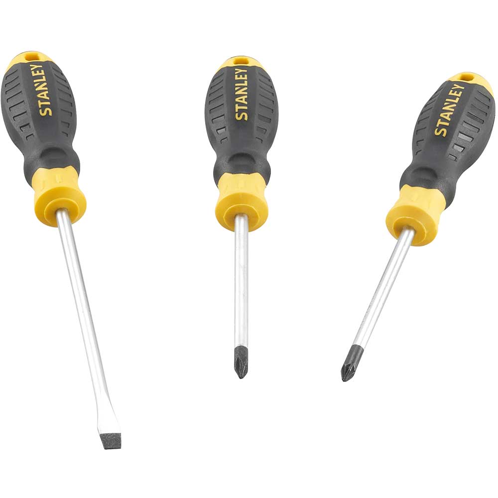 3 Piece Cushion Grip Phillips, Pozi and Slotted Screwdriver Set