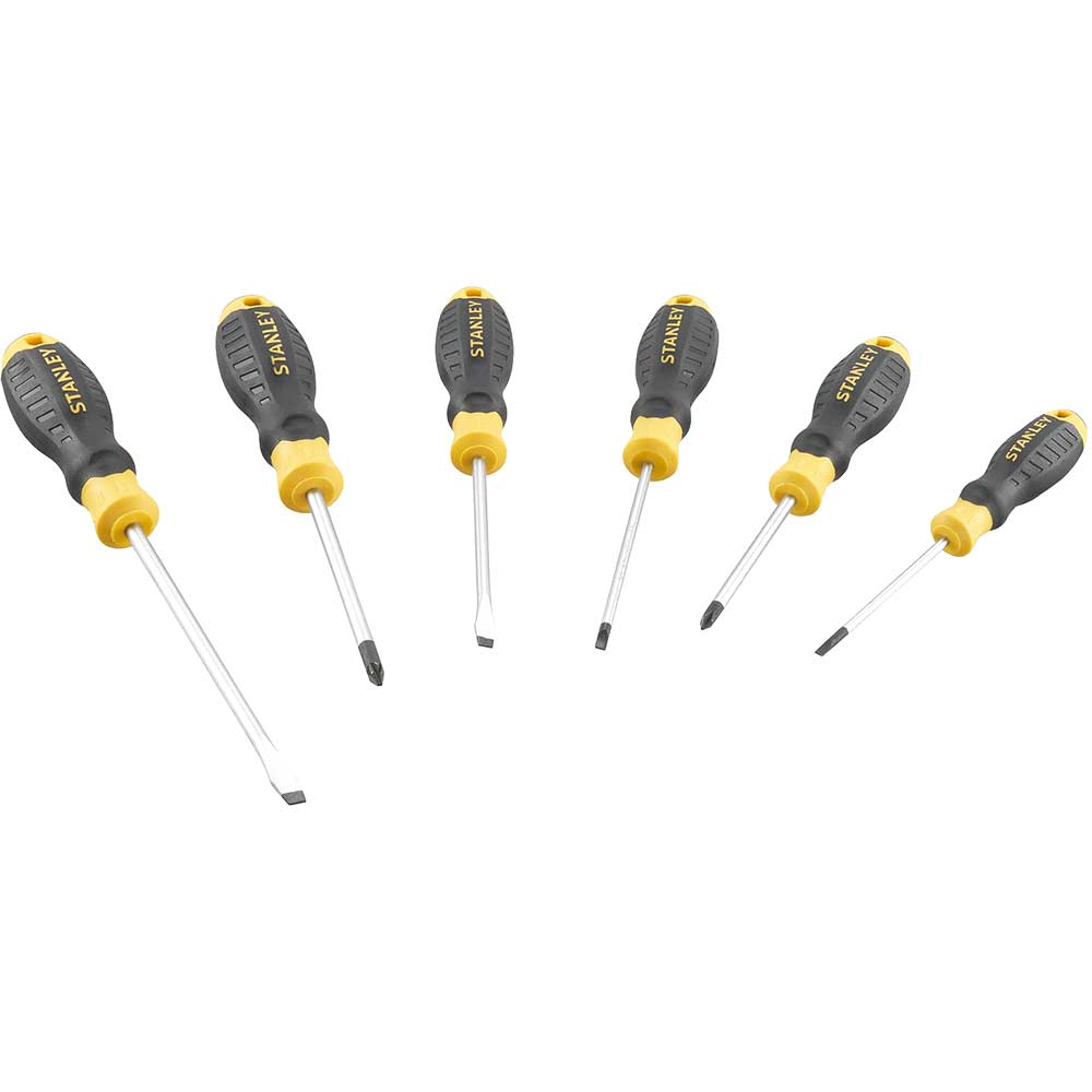 6 Piece Cushion Grip Pozi and Slotted Screwdriver Set