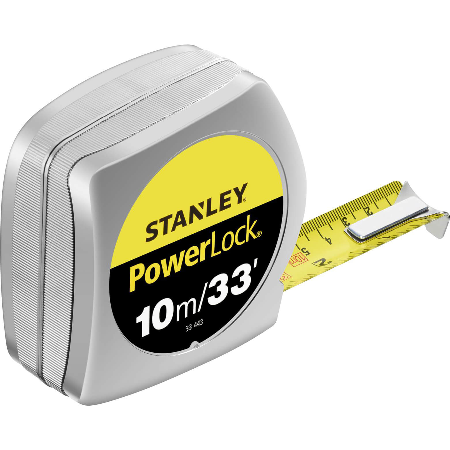 Image of Stanley Classic Powerlock Tape Measure Imperial & Metric 33ft / 10m 25mm
