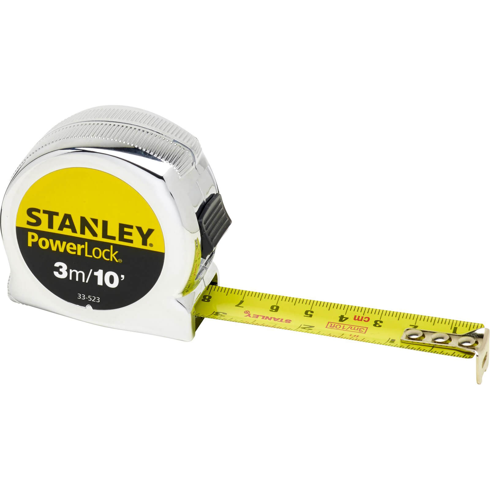 Image of Stanley Classic Powerlock Tape Measure Imperial & Metric 10ft / 3m 19mm