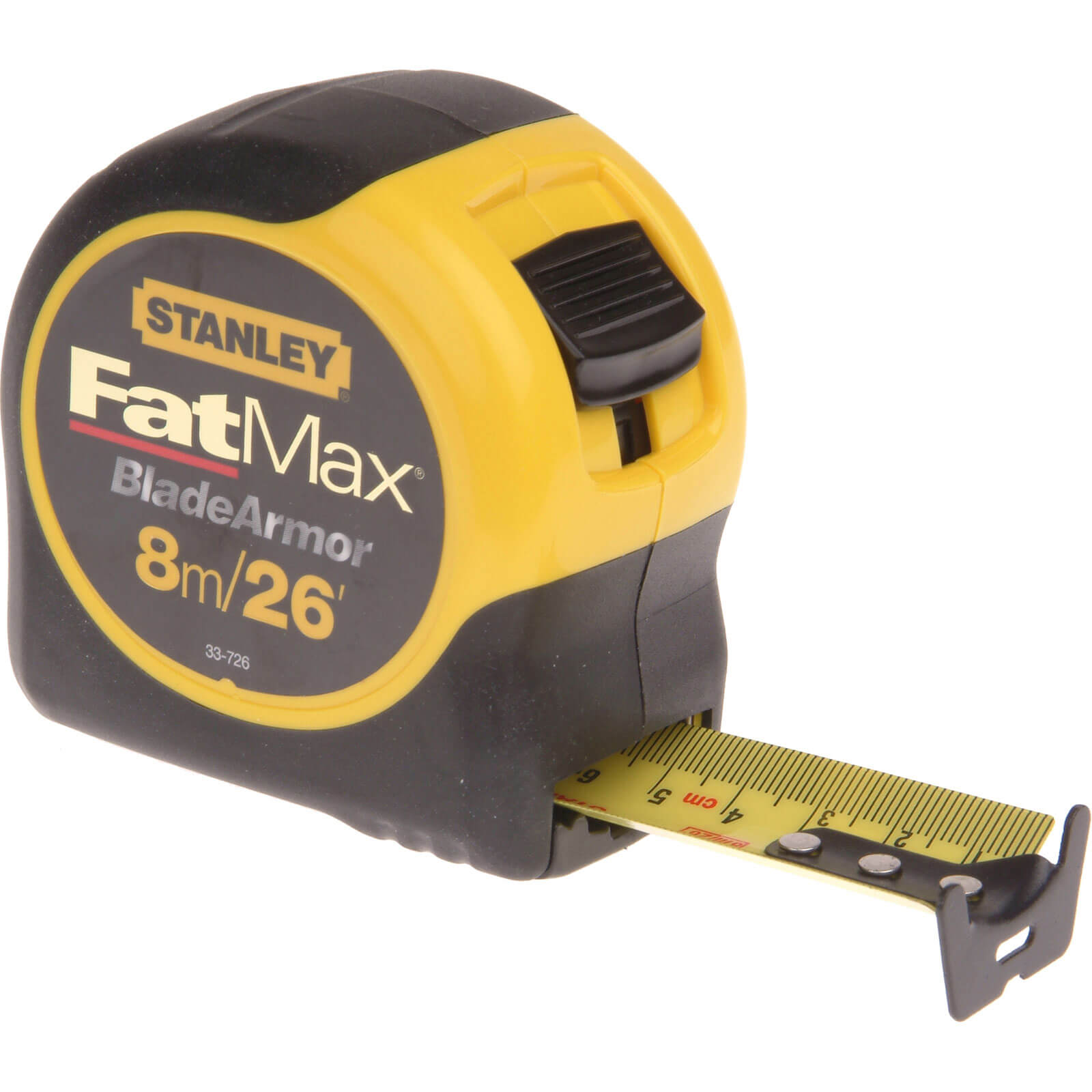 Image of Stanley Fatmax Blade Armor Tape Measure Imperial & Metric 26ft / 8m 32mm