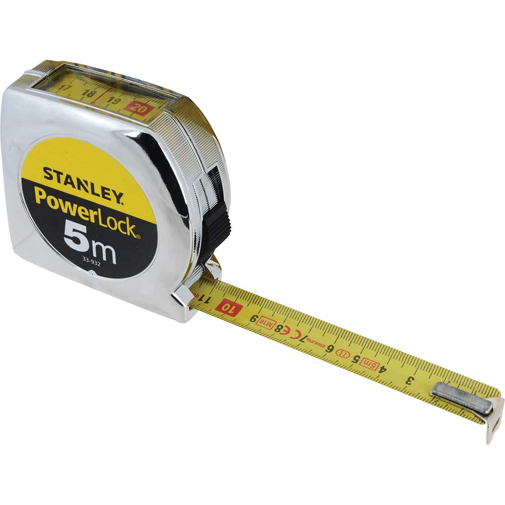 Image of Stanley Powerlock Top Reader Tape Measure Metric 5m 19mm